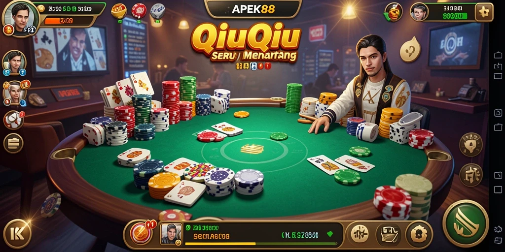 Tampilan gameplay QiuQiu yang menarik dan interaktif.