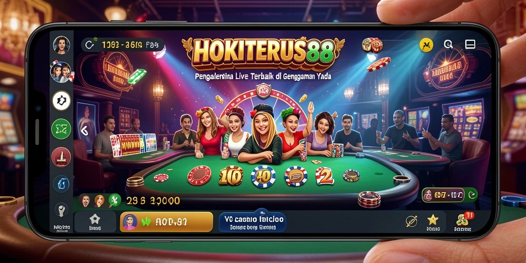 Tampilan gameplay mendebarkan dalam HOKITERUS88 yang menampilkan dealer langsung.
