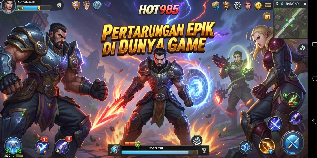 Tampilan gameplay HOT985 yang intens dan penuh aksi.