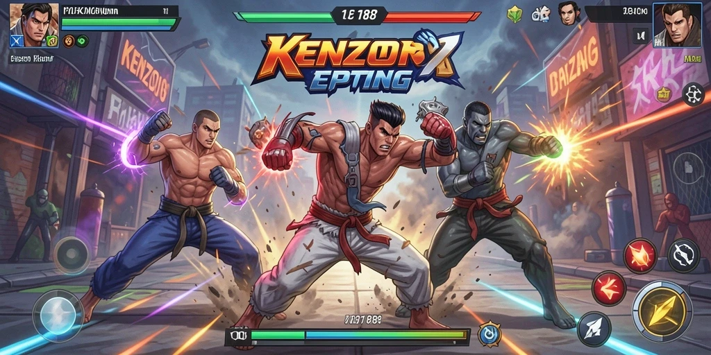 Tampilan gameplay seru dalam KENZO188 dengan aksi bertarung yang mendebarkan.