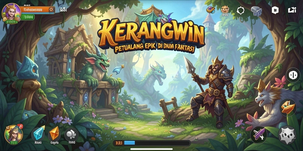 Tampilan gameplay KERANGWIN yang menarik dan dinamis di dunia RPG.
