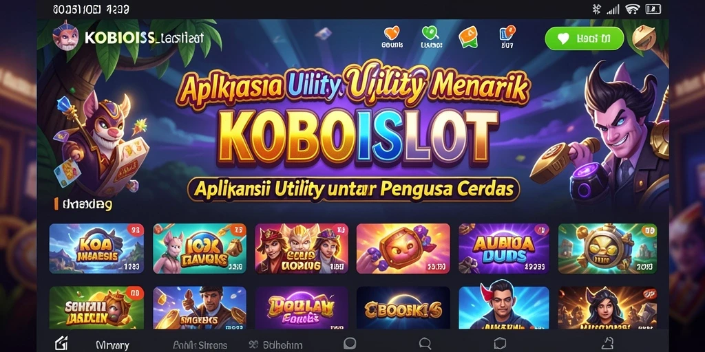 Tampilan antarmuka pengguna KOBOISLOT yang intuitif dan menarik.