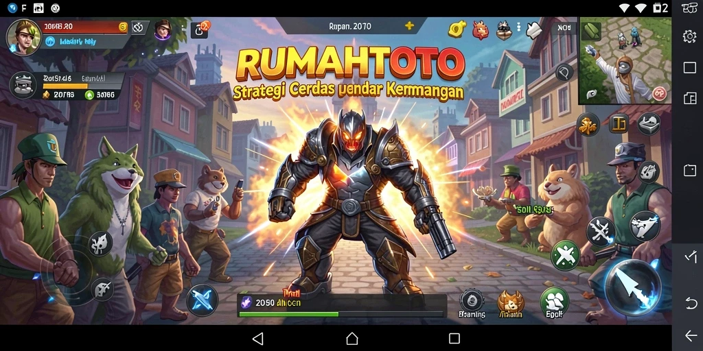 Tampilan gameplay RUMAHTOTO dengan elemen strategi yang mendalam.