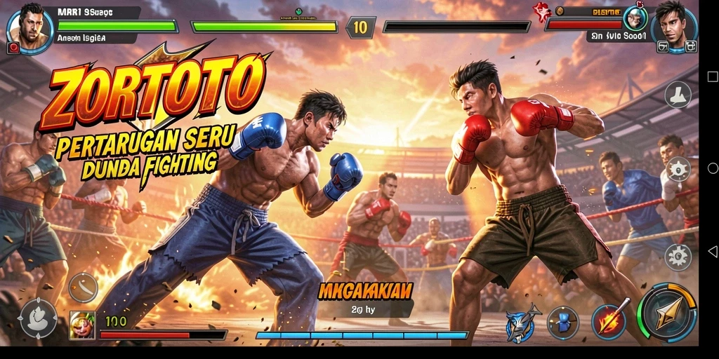 Tampilan gameplay ZORTOTO yang menegangkan saat pertarungan berlangsung.